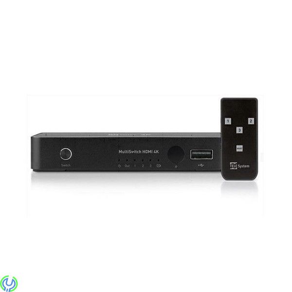 TELE System HDMI multiswitch 3 in / 1 out, 4K HDMI-omkopplare, 3 in / 1 out TELESYSTEM TS 3 to 1 HDMI Switch, Ljud & bild, , Tel