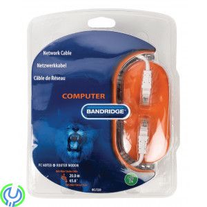 Bandridge - CAT5e UTP Nätverkskabel RJ45, 20.0 m Vit, Bandridge - CAT5e UTP Nätverkskabel RJ45, 20.0 m Vit, Nätverk, , Bandridge