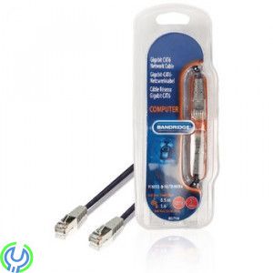 Bandridge - CAT6 F Nätverkskabel RJ45, 0.50 m Blå, Bandridge - CAT6 F Nätverkskabel RJ45, 0.50 m Blå, Nätverk, , Bandridge