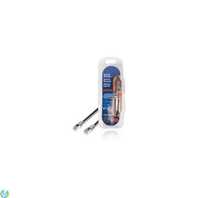 Bandridge - CAT6 F Nätverkskabel RJ45, 0.50 m Blå, Bandridge - CAT6 F Nätverkskabel RJ45, 0.50 m Blå, Nätverk, , Bandridge