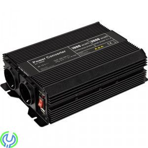 Modifierad inverter, Sinusvågs-Omvandlar 1000W, Omvandlar 230V utrustning till bil- eller båtbatteri., Modifierad Sinusvåg, , Go