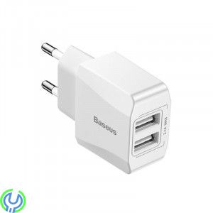 Baseus Travel Charger 2xUSB 2,1A, En slimmad och kompakt reseladdare som kan ladda flera enheter samtidigt., Kablar & Laddare, ,
