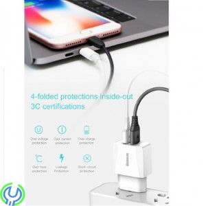 Baseus Travel Charger 2xUSB 2,1A, En slimmad och kompakt reseladdare som kan ladda flera enheter samtidigt., Kablar & Laddare, ,