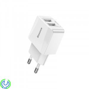 Baseus Travel Charger 2xUSB 2,1A, En slimmad och kompakt reseladdare som kan ladda flera enheter samtidigt., Kablar & Laddare, ,