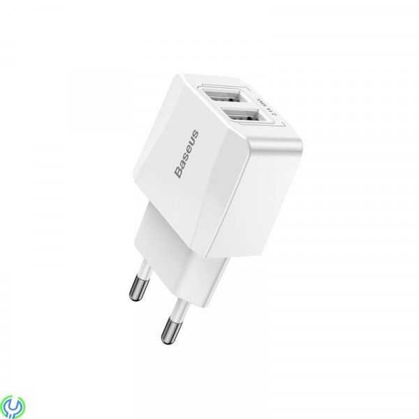 Baseus Travel Charger 2xUSB 2,1A, En slimmad och kompakt reseladdare som kan ladda flera enheter samtidigt., Kablar & Laddare, ,