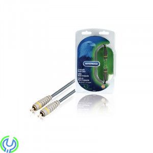 Bandridge Blue 3RCA - 3RCA 5m, Ansluter AV AMP- och andra anordningar till en projektor eller TV., Kabel & Kontakt, , Bandridge