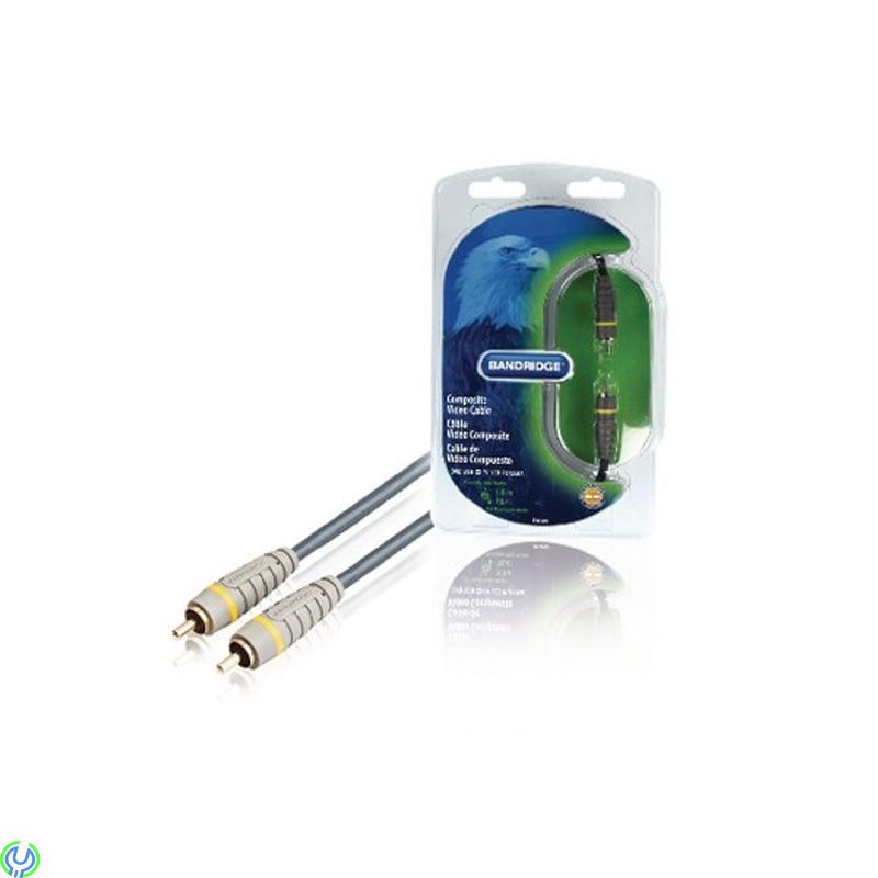 Bandridge Blue 3RCA - 3RCA 5m, Ansluter AV AMP- och andra anordningar till en projektor eller TV., Kabel & Kontakt, , Bandridge