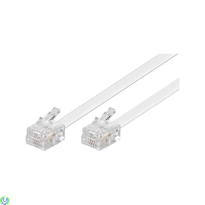 Modularkabel, 6P4C(RJ11) till (RJ11), 3m, DELTACO modularkabel, Telefon, , Deltaco