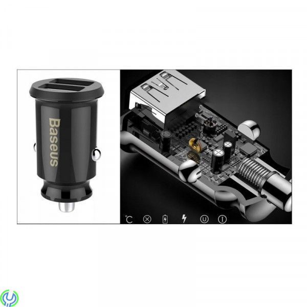 MINI SMART DUBBEL USB BILLADDARE 3.1A, BASEUS GRAIN MINI SMART DUBBEL USB BILLADDARE - 3.1A - SVART


, Kablar & Laddare, , B