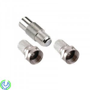 Satellitanslutningskit 2x F-kontakt, SATELLITANSLUTNINGSKIT 2X F-KONTAKT HANE/HONA, F-Kontakter, , Bandridge