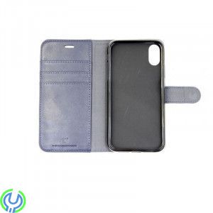 iPhone XS MAX Mobilfodral äkta Läder, Blå, Mobilfodral äkta Läder för iPhone XS MAX, Blå, iPhone Mobilskal/Fodral, , Elgruvan