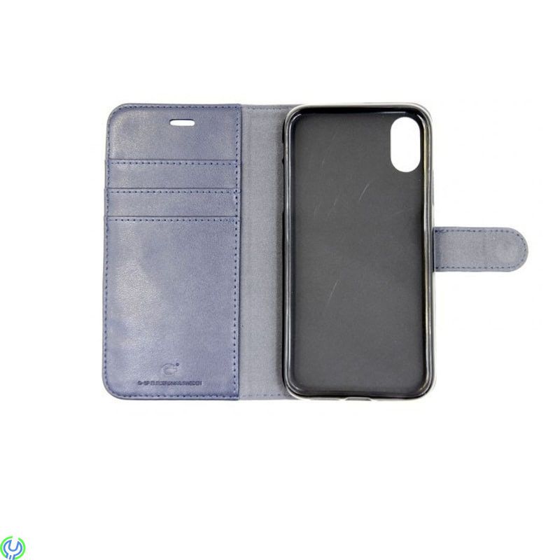 iPhone XS MAX Mobilfodral äkta Läder, Blå, Mobilfodral äkta Läder för iPhone XS MAX, Blå, iPhone Mobilskal/Fodral, , Elgruvan