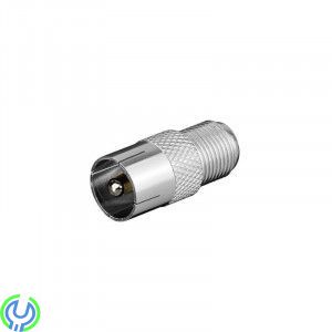 Adapter, F-kontakt hona till 9,5mm hane, Adapter, F-kontakt hona till 9,5mm hane, Antenn kontakter, , Elgruvan