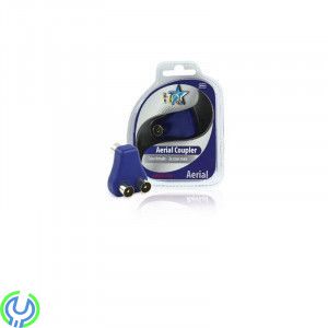 ANTENNKOPPLARE HONA - 2x HANE, Coax hona - 2x koax hane coupler med nickelpläterade anslutningar., Vägguttag, , HQ