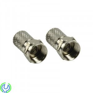 F-kontakt till 7.0mm (10x), F-plugg 7.0mm (skruv) med nickelpläterade anslutningar., F-Kontakter, , HQ