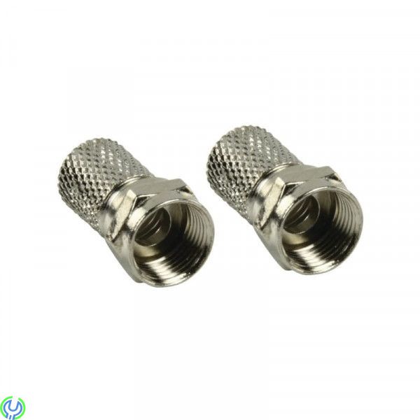 F-kontakt till 7.0mm (10x), F-plugg 7.0mm (skruv) med nickelpläterade anslutningar., F-Kontakter, , HQ