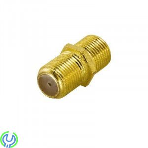 könbytare, F-kontakt hona-hona, guldpläterad, DELTACO könbytare, guldpläterade, F-Kontakter, , Deltaco