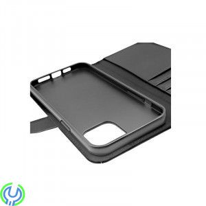 iPhone 12 Pro Max äkta Läder Mobilfodral, G-SP Flip Stand Läderfodral Svart för iPhone 12 Pro Max, iPhone 12 Pro Max, , RVELON