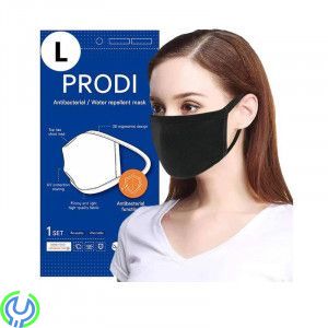 Antibakteriell Mun & Andningsskydd, Large, Svart, Antibakteriell Mun & Andningsskydd Återanvändbar PRODI, storlek L, Hygien/Skyd