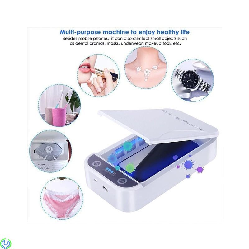 UV- sterilisering Desinfektion Box för Smartphone, UV Light Desinfektion Sterilisering Cleaner Box för Smartphone, Hygien/Skydds
