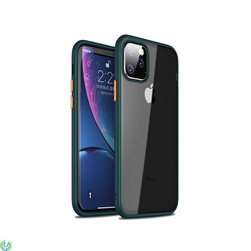 iPhone 11 Transparent Breaking Proof skal, TPU Edge Transparent Breaking Proof Csae för iPhone 11 Grön, iPhone 11 modeller, , El