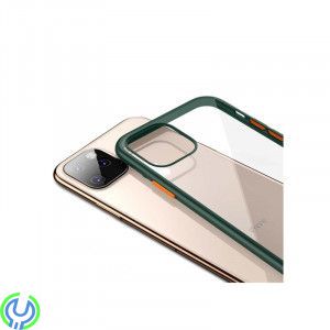 iPhone 11 Transparent Breaking Proof skal, TPU Edge Transparent Breaking Proof Csae för iPhone 11 Grön, iPhone 11 modeller, , El