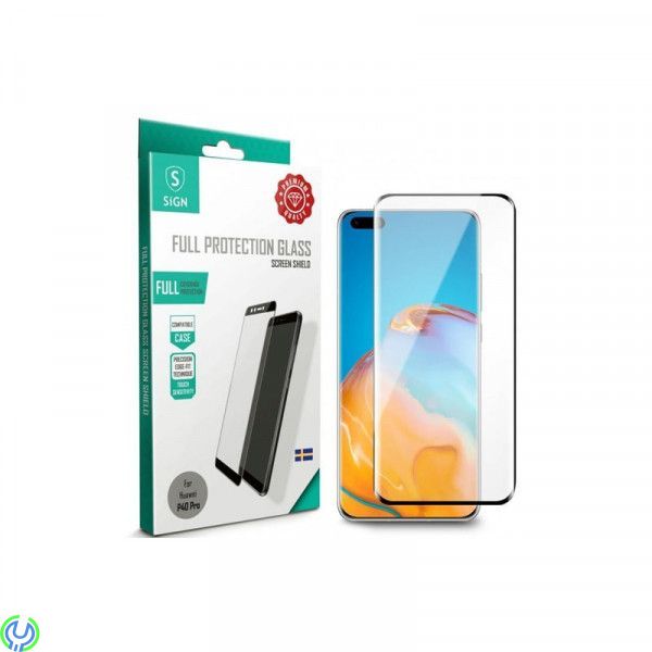 Huawei P40 Pro Heltäckande Skärmskydd i Härdat Glas, SiGN Heltäckande Skärmskydd i Härdat Glas för Huawei P40 Pro, Huawei Skärms