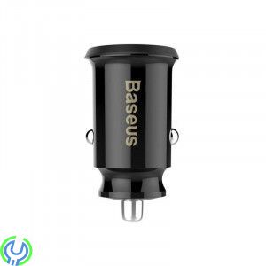 BASEUS Digital Display 2-Port billaddare, 4,8A- svart, Dubbel USB med Snabbladdning 4,8A, 24W, Kablar & Laddare, , Baseus