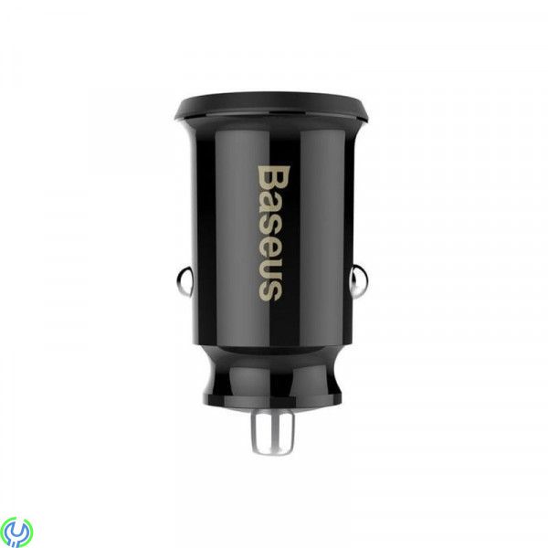 BASEUS Digital Display 2-Port billaddare, 4,8A- svart, Dubbel USB med Snabbladdning 4,8A, 24W, Kablar & Laddare, , Baseus