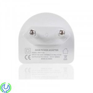 Nätladdare 2xUSB 2.1A, Remax, 2 port USB Remax RMT7188 2,1A, Adapter, , 