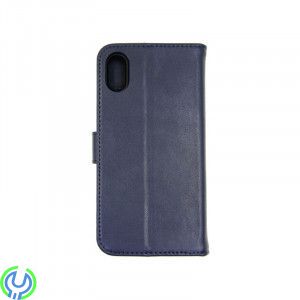 iPhone XS MAX 2 i 1 Magnet Mobilfodral äkta Läder, Blå, 2 i 1 Magnet Mobilfodral äkta Läder för iPhone XS MAX, Blå, IPHONE XS MA