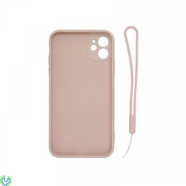 Mjuk silikonfodral för iPhone 11, rosa, Mjuk silikonfodral för iPhone 11 rosa med magnetisk ring hållare., iPhone 11 modeller, ,