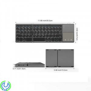 Mini vik tangentbord- Bluetooth - för Windows/Android och iOS, Trådlöst Bluetooth-tangentbord mini för Windows/Android/iOS, Mac 