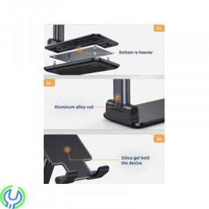 Justerbart mobil/surfplatta stativ, Justerbart mobiltelefonhållare, surfplattestativ, Övriga mobiltillbehör, , Elgruvan