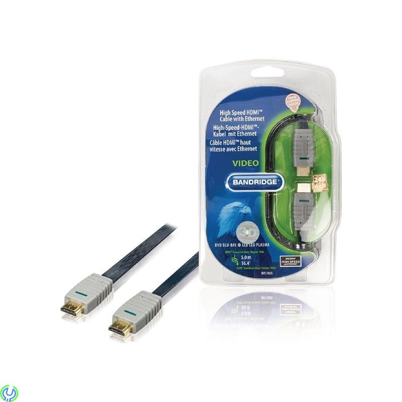 Bandridge Blue HDMI - High Speed 5m, Bandridge Blue HDMI - High Speed 5m, MellandagsRea, , Bandridge