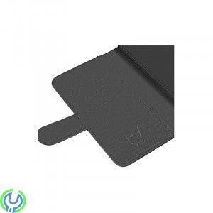 iPhone 12 Mini - RV TPU Läderfodral, RV Flip Stand TPU Leather Case Black for iPhone 12 Mini, iPhone 12 modeller, , RVELON