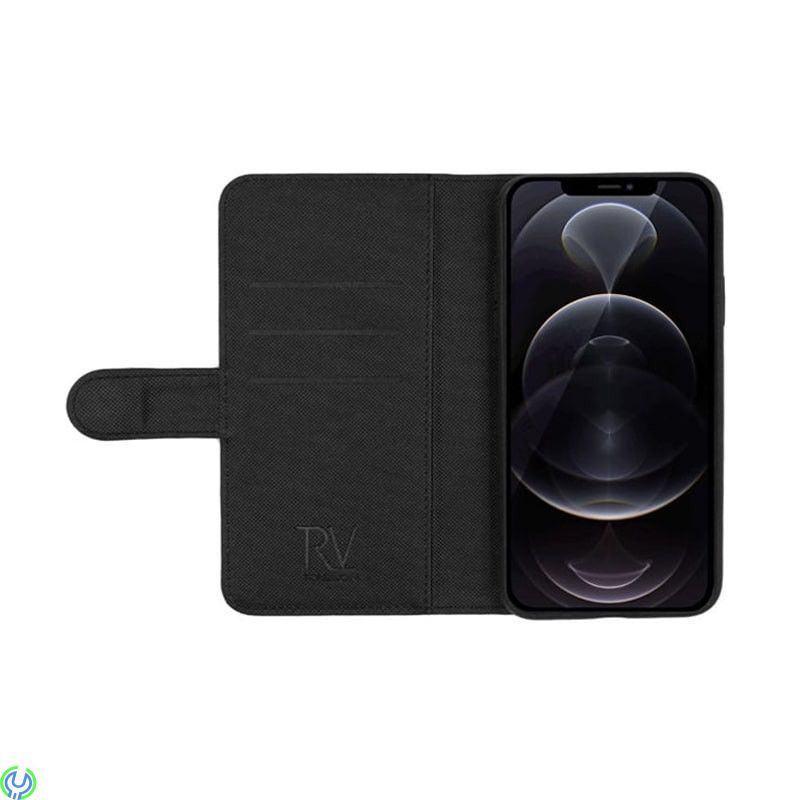 TPU Läderfodral för iPhone 12 Pro Max, RV Flip Stand TPU Leather Case Black for iPhone 12 Pro Max, iPhone 12 Pro Max, , Elgruvan