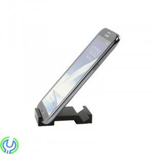 Universalt stativ för smartphone i aluminium, Svart, Universala stativ för smartphone, Svart, Övriga mobiltillbehör, , Nedis