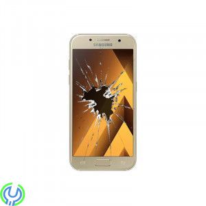 Samsung A5 (A520F) Original LCD, Touchbyte, Guld, Lyckats att krossa glaset på din Galaxy A5 2017? (Beställningsvara), A5 (A500/