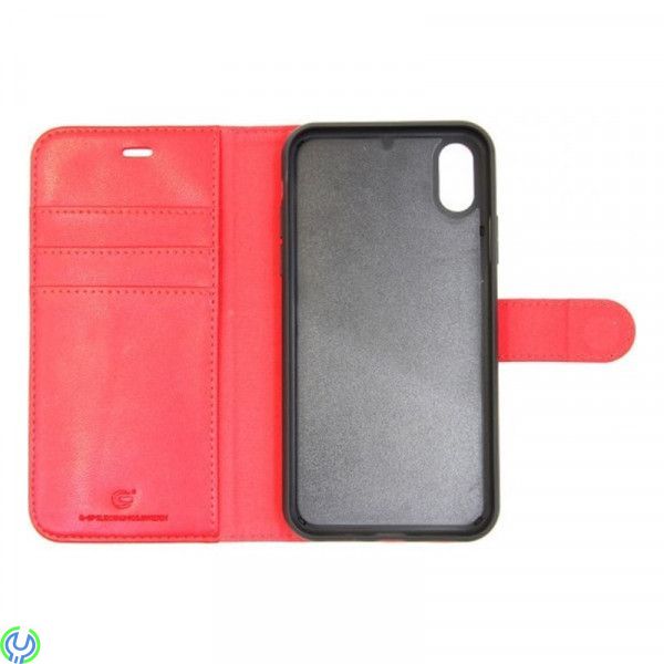 Magnet Mobilfodral äkta Läder för iPhone XR, Röd, 2 i 1 Magnet Mobilfodral äkta Läder för iPhone XR, Röd, IPHONE XR, , Elgruvan
