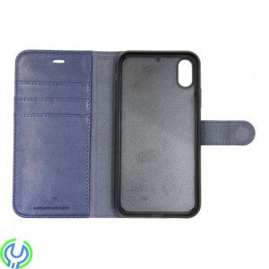 Magnet Mobilfodral äkta Läder för iPhone XR, Blå, 2 i 1 Magnet Mobilfodral äkta Läder för iPhone XR, Blå, IPHONE XR, , Elgruvan