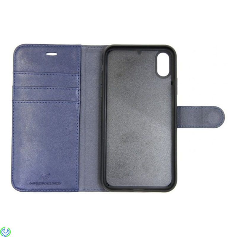 Magnet Mobilfodral äkta Läder för iPhone XR, Blå, 2 i 1 Magnet Mobilfodral äkta Läder för iPhone XR, Blå, IPHONE XR, , Elgruvan