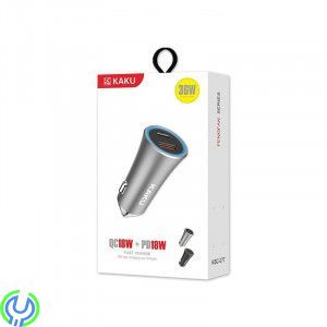 Billaddare USB-C PD 18W + USB 3.0, 3A KAKU, KAKU 18W USB-C PD 18W + USB QC 3.0 18W Billaddare med Dual Port.


, Kablar & Lad