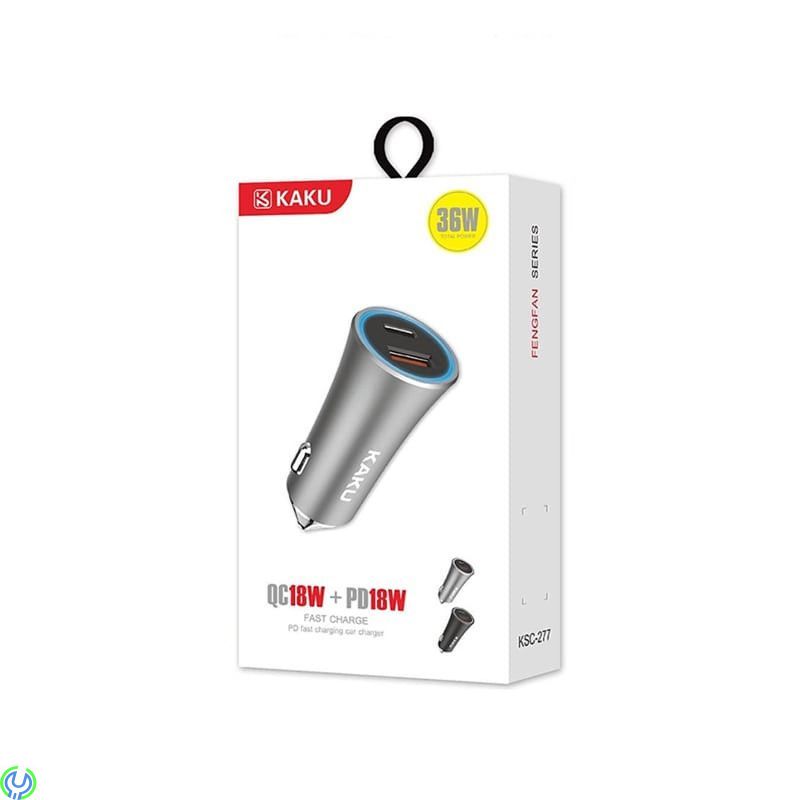 Billaddare USB-C PD 18W + USB 3.0, 3A KAKU, KAKU 18W USB-C PD 18W + USB QC 3.0 18W Billaddare med Dual Port.


, Kablar & Lad