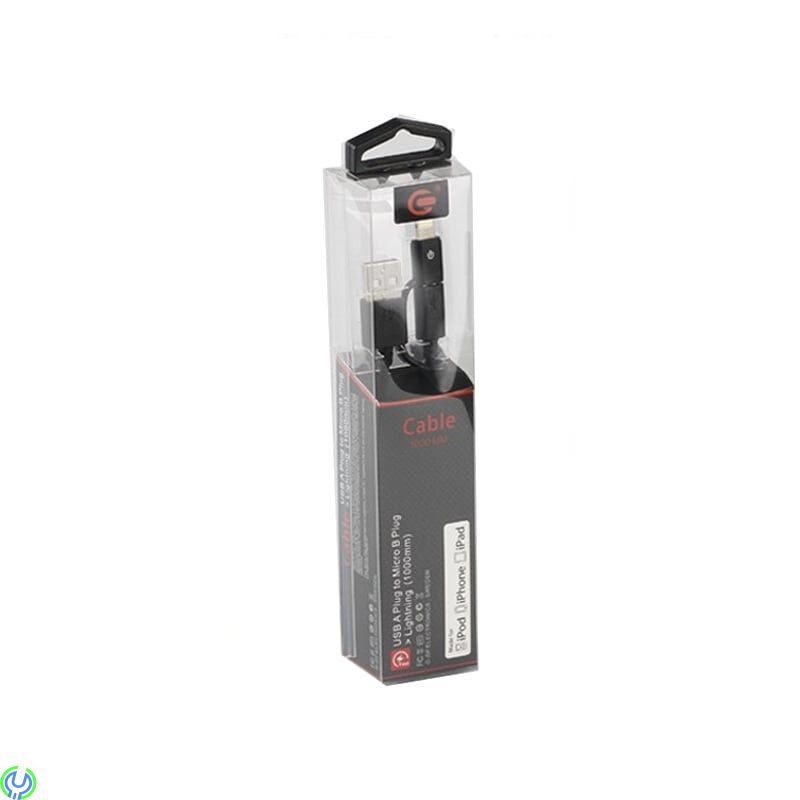 MIKRO USB MED Lightning ADAPTER 1M SVART, MFI-certifierad USB 2.0 Type-A till Micro USB och Lightning, Micro USB, , Elgruvan