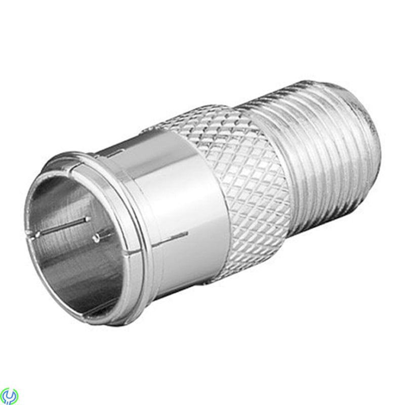 Adapter, F-kontakt hona till hane, 2 pack, Adapter, F-kontakt hona till snabbmonterad F-kontakt hane, F-Kontakter, , Deltaco