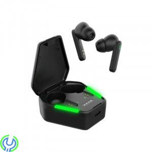 STREETZ gaming Trådlösa hörlurar, TWS, svart, Trådlösa gaminghörlurar med läcker design och ergonomisk in-ear-passform, In-Ear H