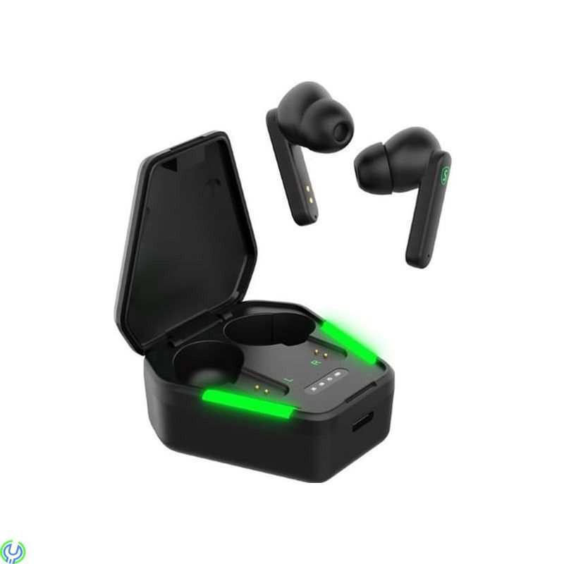 STREETZ gaming Trådlösa hörlurar, TWS, svart, Trådlösa gaminghörlurar med läcker design och ergonomisk in-ear-passform, In-Ear H