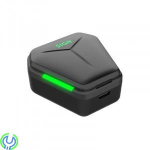 STREETZ gaming Trådlösa hörlurar, TWS, svart, Trådlösa gaminghörlurar med läcker design och ergonomisk in-ear-passform, In-Ear H