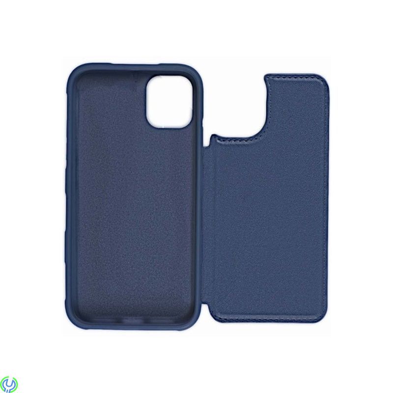 iPhone 11 Pro Max PU läder Kickstand fodral blå, PU Leather Back Flip Kickstand Card Case Blue For iPhone 11 Pro Max, iPhone 11 